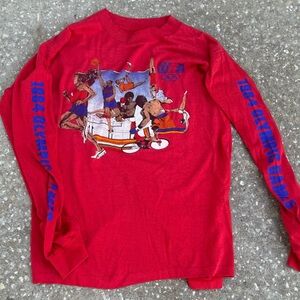 intage 1984 long sleeve single stitch Olympics Levi’s tee M L USA cotton t-shirt